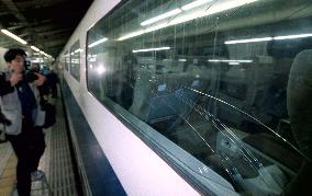 Cracks found in window of Shinkansen bullet train